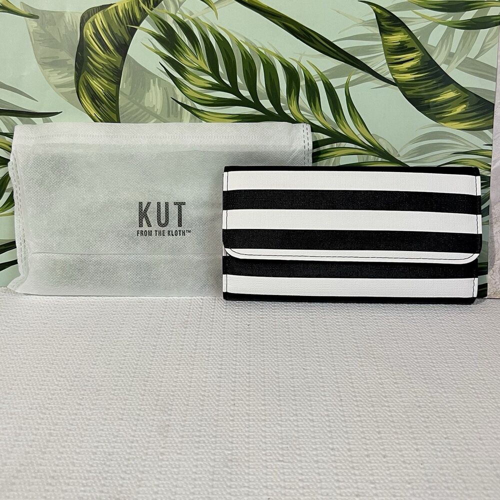 Kut From The Kloth Wallet Striped Multi I.D. Card Slot Pockets